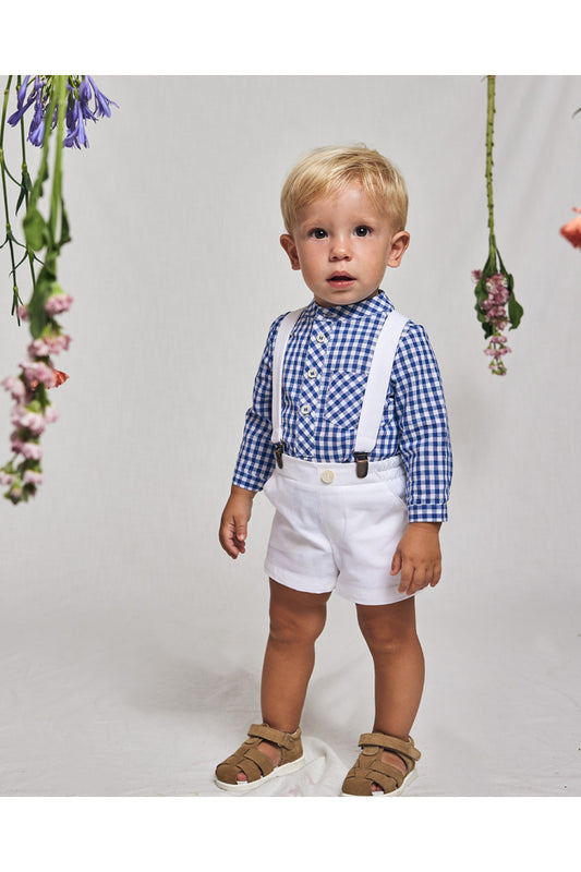 Fina Ejerique DARK BLUE GINGHAM CHECK SHIRT Ref. P23B73