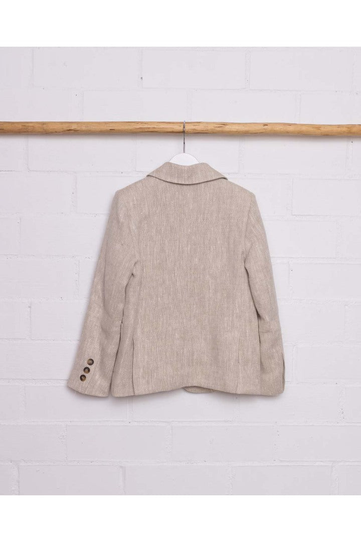 Fina Ejerique BEIGE RUSTIC LINEN BLAZER Ref. P23E55