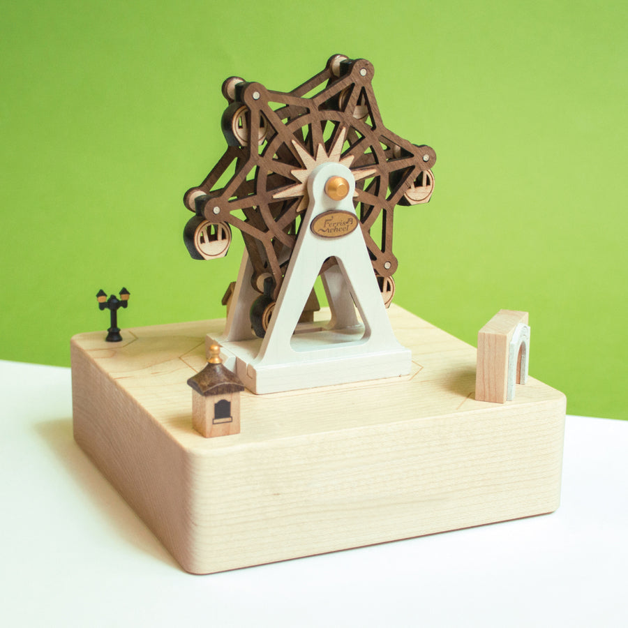 Wooderful Life Ferris Wheel Amusement Park - City Wooden Music Box