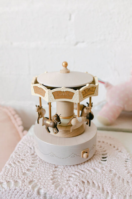 Wooderful Life Carousel - Double Around Up and Down Music Box