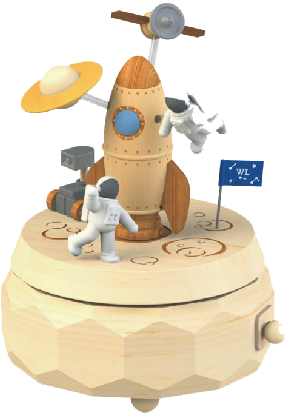 Wooderful Life Spacewalk - Exclusive Double Rotate Music Box