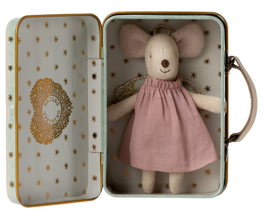 MAILEG MOUSE ANGEL IN SUITCASE