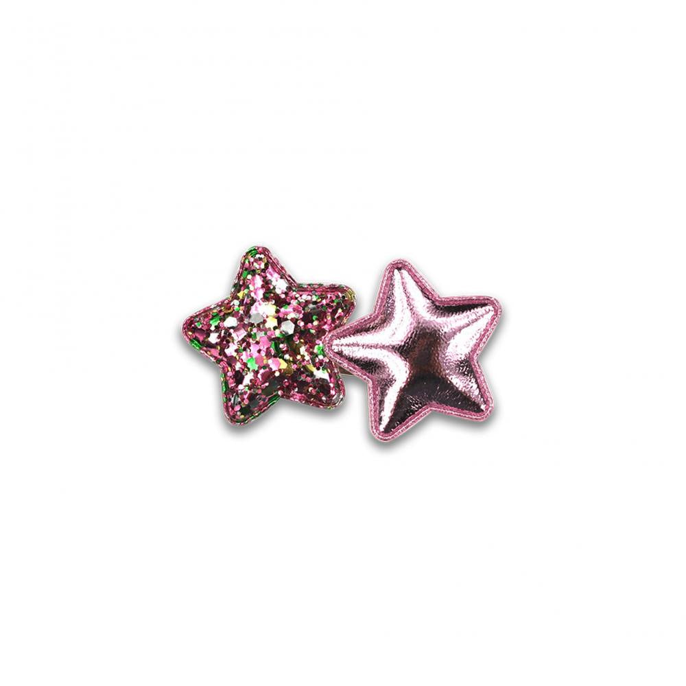 MILK X SODA DOUBLE STARS HAIR CLIP BABY PINK