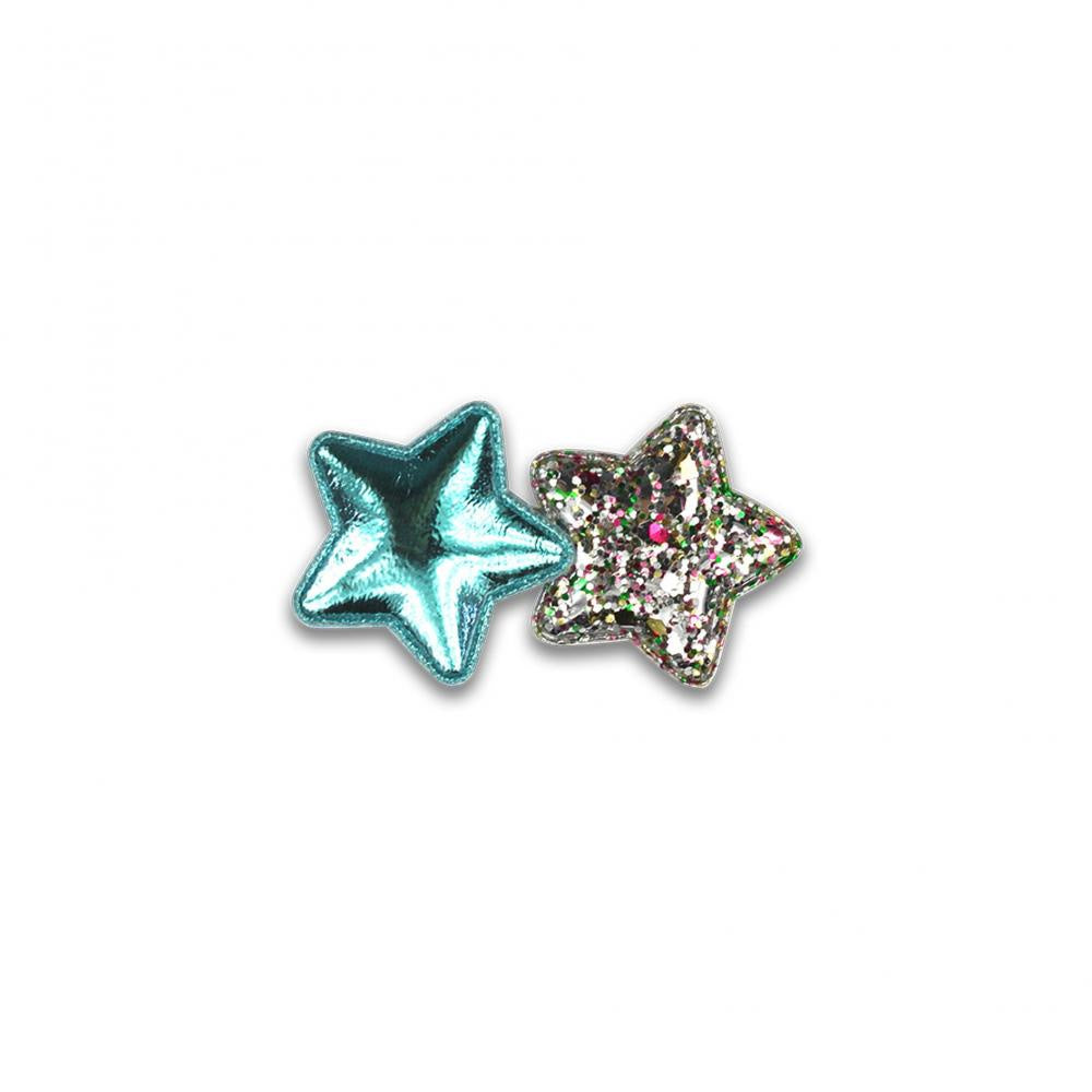 MILK X SODA DOUBLE STARS HAIR CLIP ICE BLUE