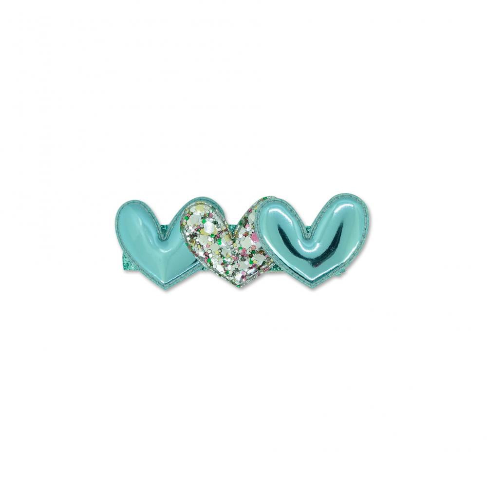 MILK X SODA TRIPLE HEART HAIR CLIP ICE BLUE