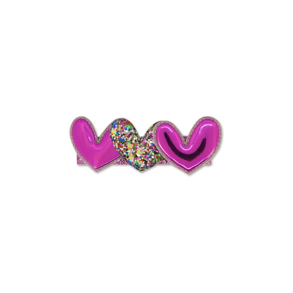 MILK X SODA TRIPLE HEART HAIR CLIP PURPLE