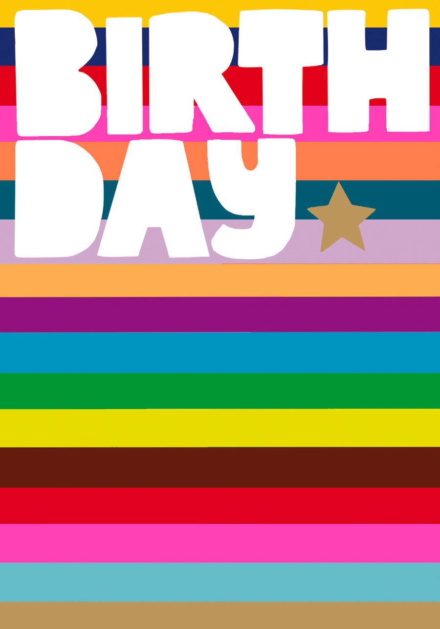 Paper Salad BIRTHDAY STRIPES card