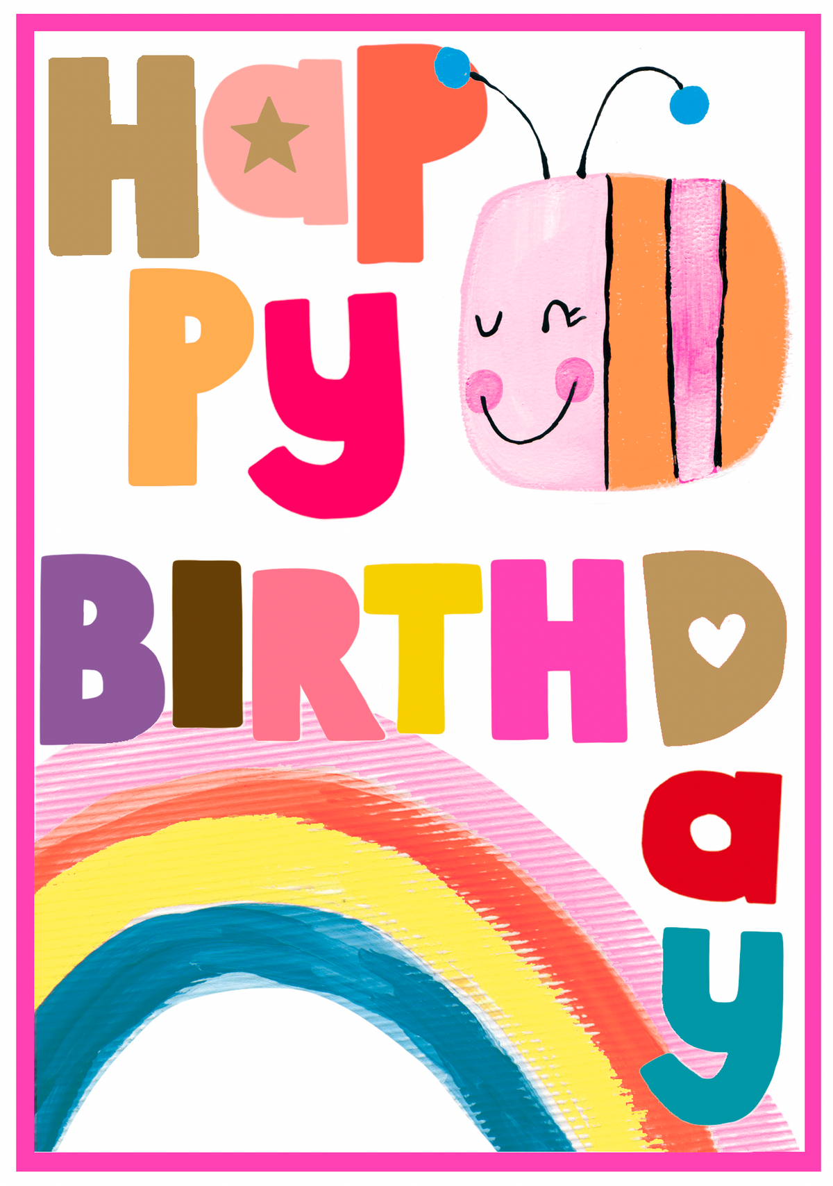 Paper Salad HAPPY BIRTHDAY BEE