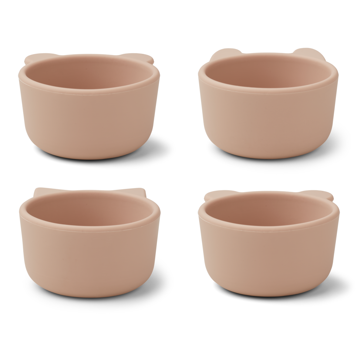 LIEWOOD MALENE SILICONE BOWLS 4 PACK - ROSE