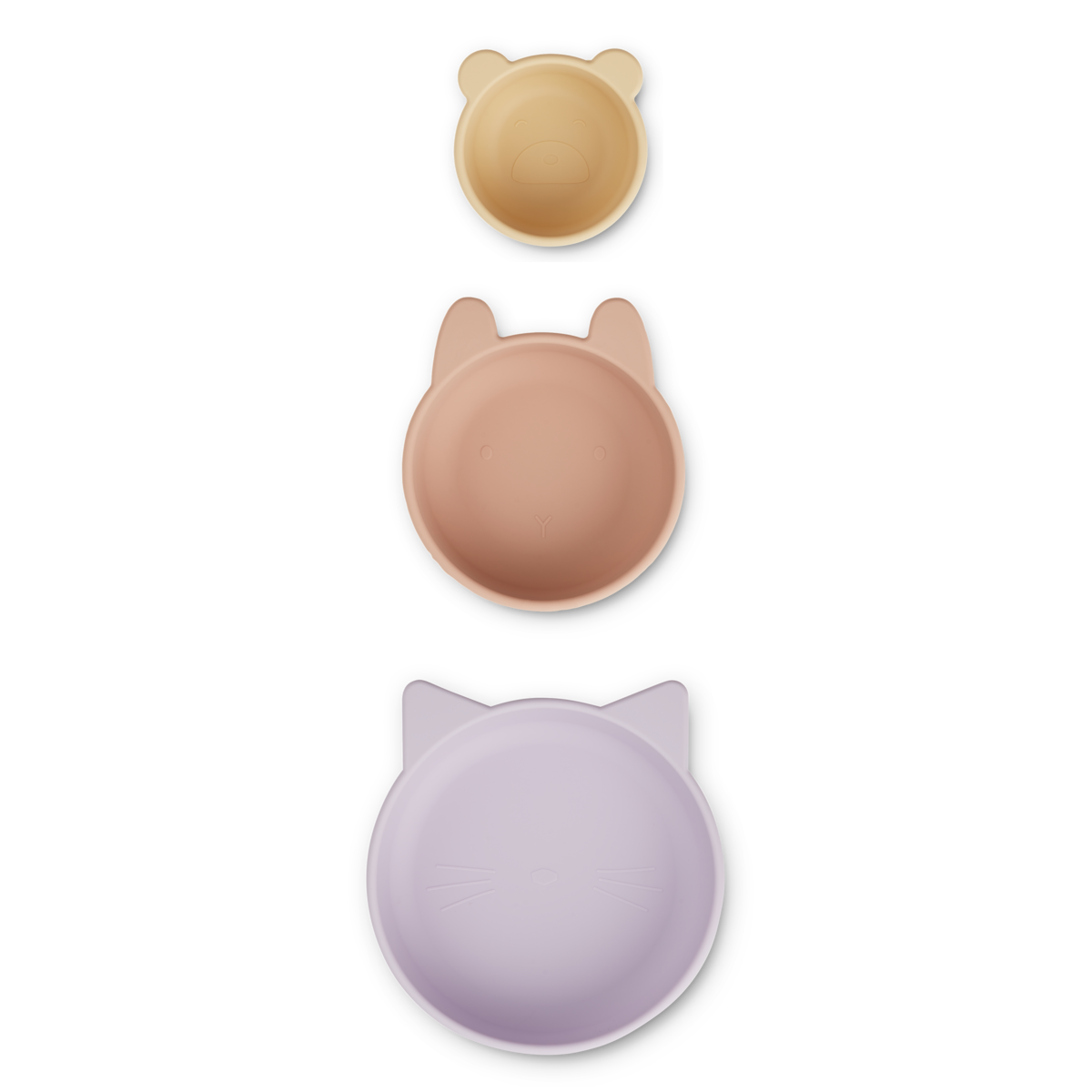 Liewood Eddie bowls 3-pack - Light lavender multi mix