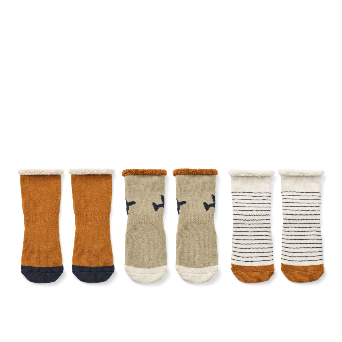 LIEWOOD ELOY ANTI-SLIP BABY SOCKS 3-PACK GONE FLYING MIX