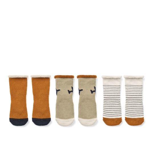 LIEWOOD ELOY ANTI-SLIP BABY SOCKS 3-PACK GONE FLYING MIX