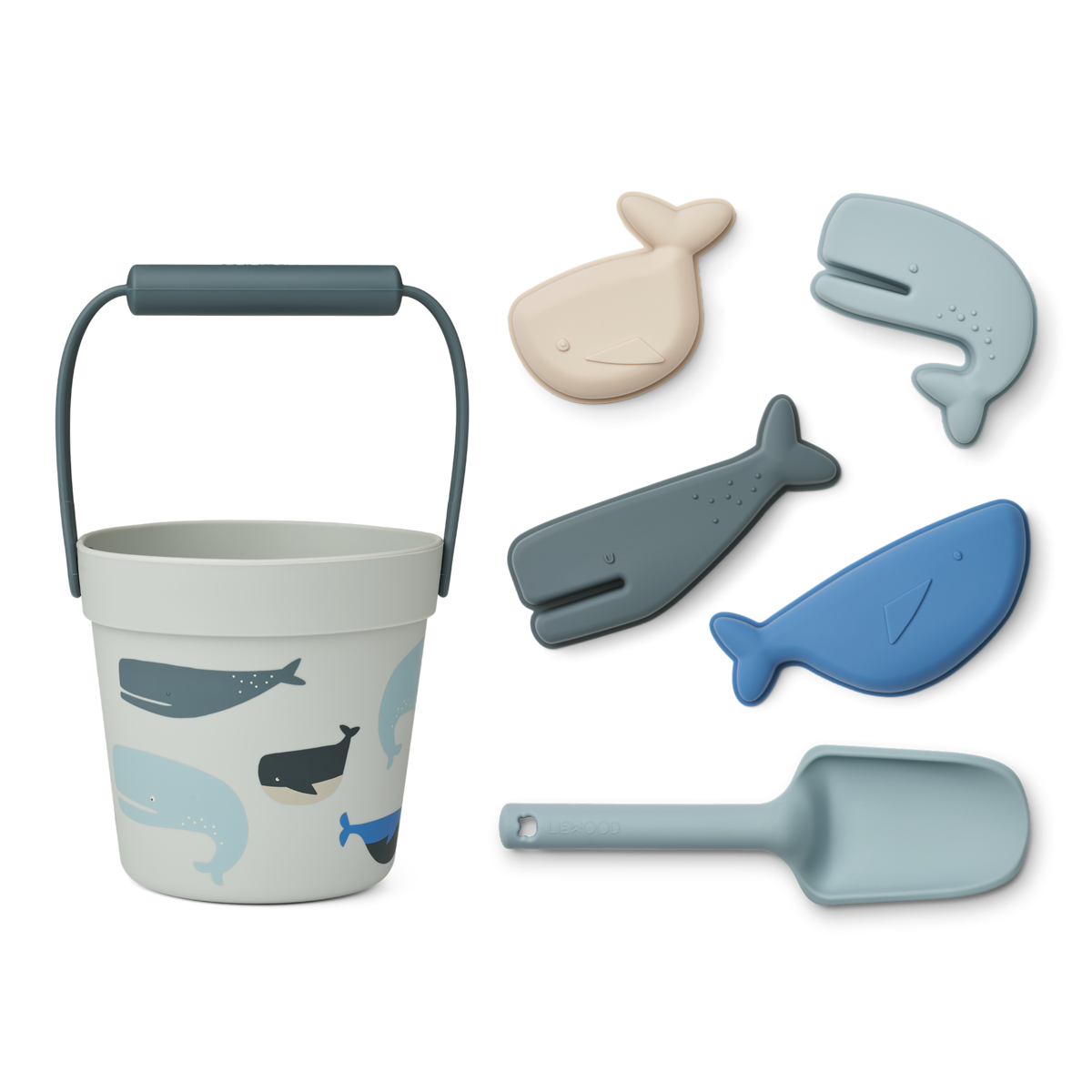 LIEWOOD DANTE BEACH SET WHALES / CLOUD BLUE