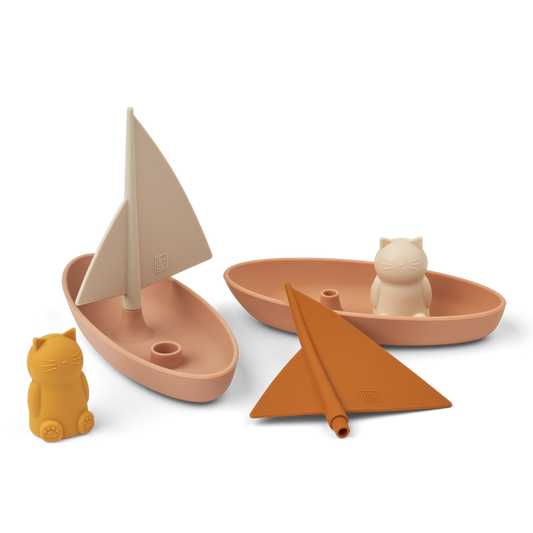 LIEWOOD ENSLEY TOY BOATS 2 PACK PALE TUSCANY MULTI MIX