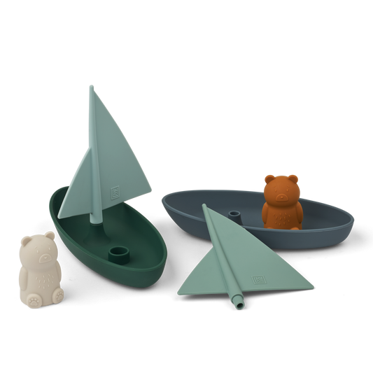 LIEWOOD ENSLEY TOY BOATS 2 PACK Whale blue multi mix