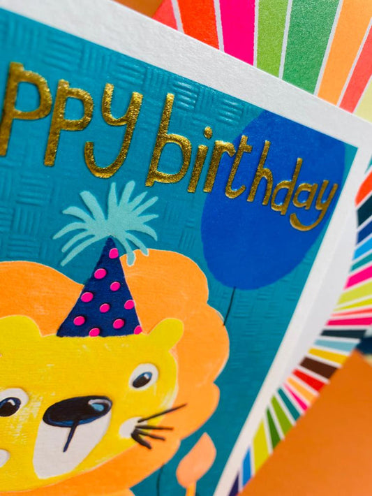 Paper Salad Happy Birthday Lion BIRTHDAY CARD