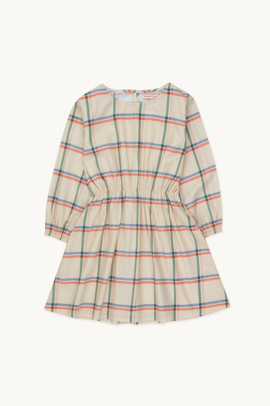 TINYCOTTONS CHECK DRESS vanilla