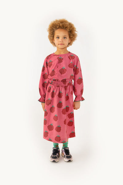 TINYCOTTONS RASPBERRIES FRILLED SLEEVES BLOUSE berry