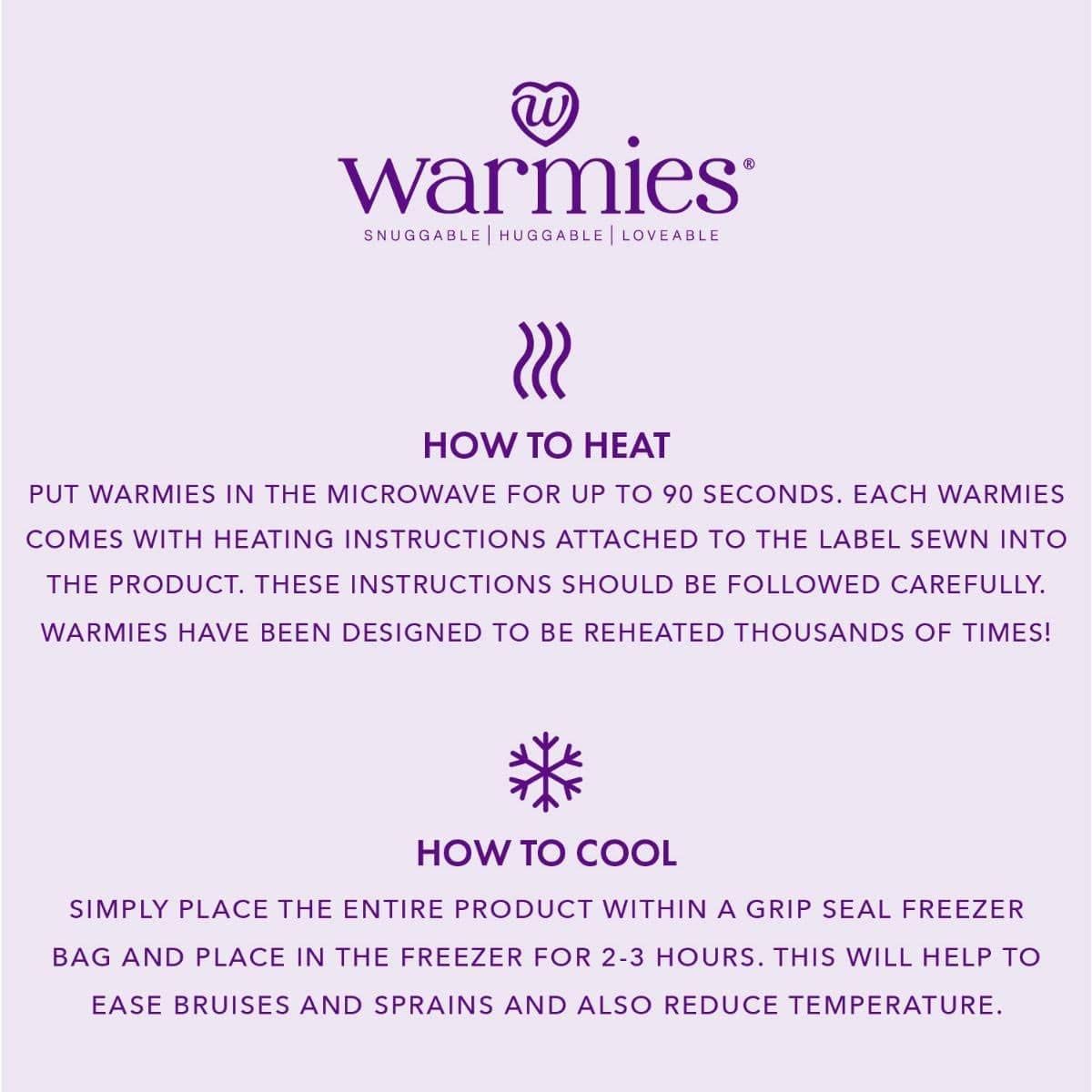 Warmies® Brown Sloth, Fully Heatable Soft Toy Scented with French Lavender