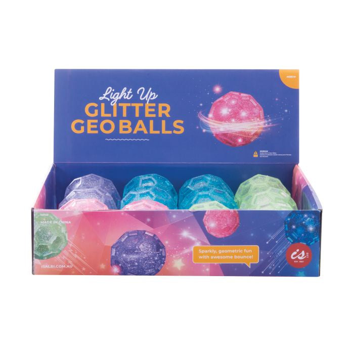 ISGIFT LIGHT UP GLITTER GEO BALL
