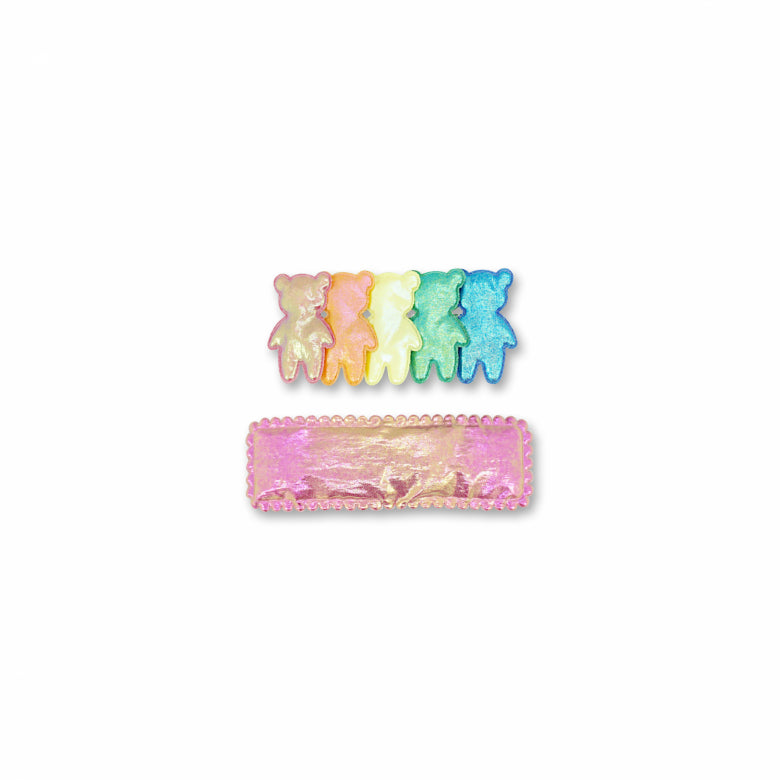 MILK X SODA RAINBOW TEDDY BEAR HAIR CLIP