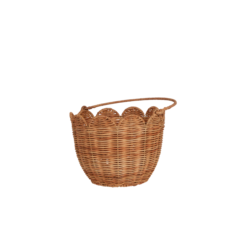 OLLI ELLA RATTAN TULIP CARRY BASKET natural