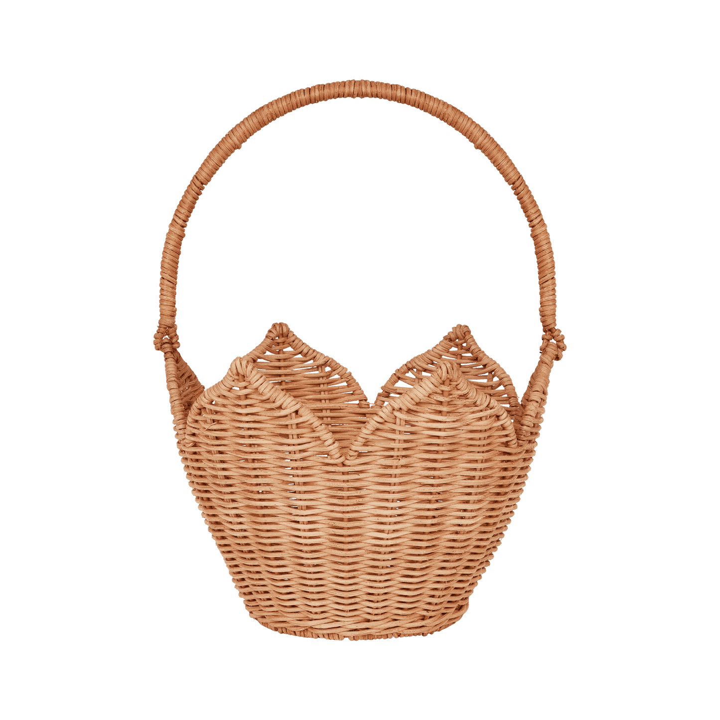 OLLI ELLA RATTAN POINSETTIA CARRY BASKET natural