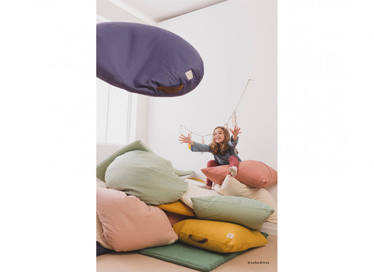 Nobodinoz Sahara floor cushion • aegean blue 90X16X90