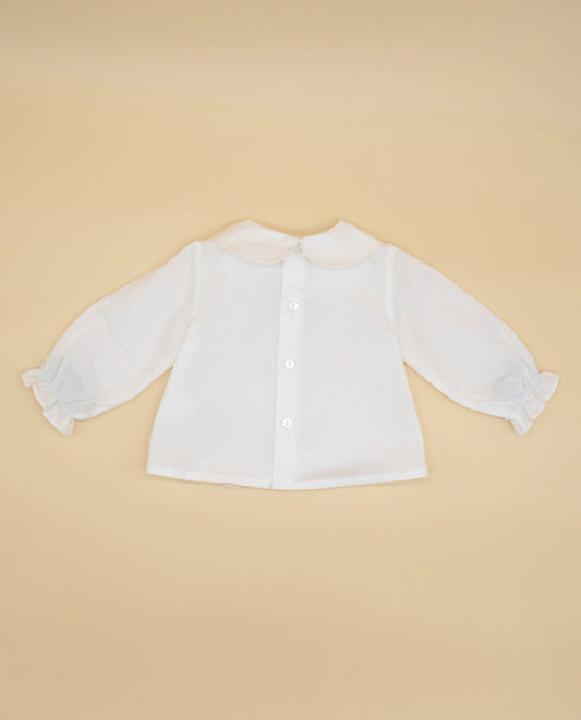 Fina Ejerique ECRU BLOUSE EMBROIDERED COLLAR O21A34