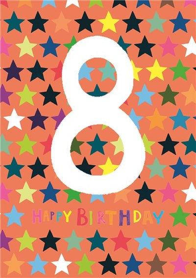 Paper Salad HAPPY BIRTHDAY CARD AGE 8