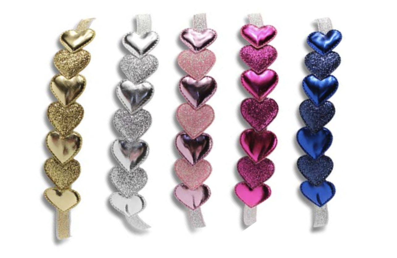 MINISTA SHINY HEARTS STRETCH HEADBAND