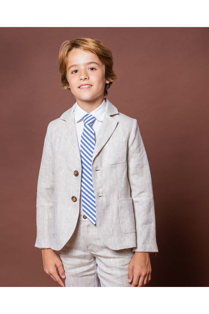 Fina Ejerique BLUE AND WHITE WIDE STRIPED TIE Ref. P23E90