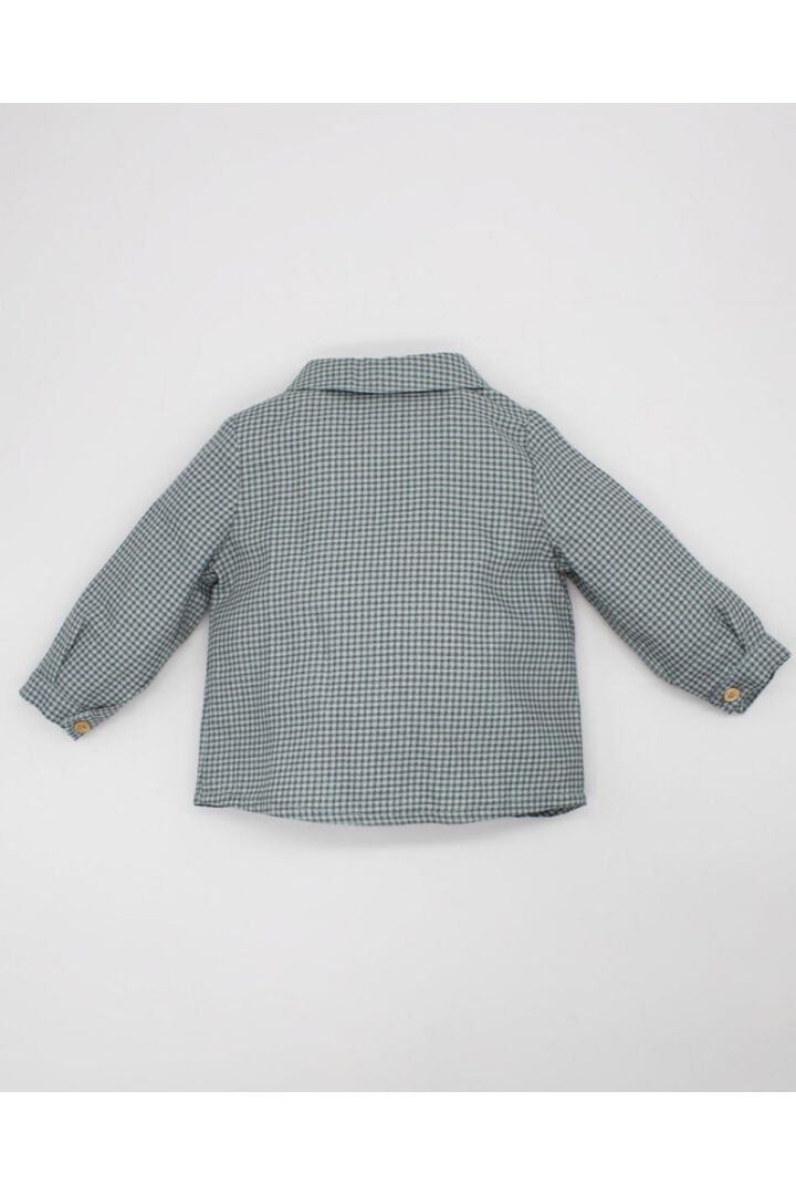 Fina Ejerique GREEN AND GREY GINGHAM SHIRT O22B04