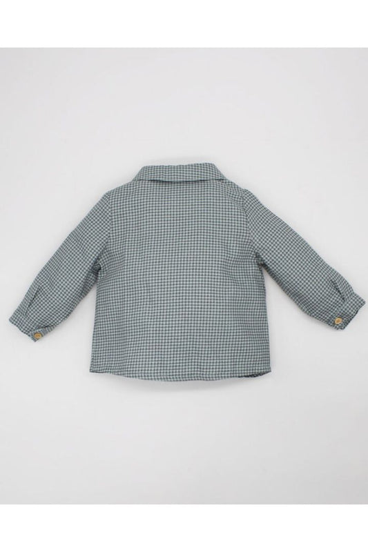 Fina Ejerique GREEN AND GREY GINGHAM SHIRT O22B04