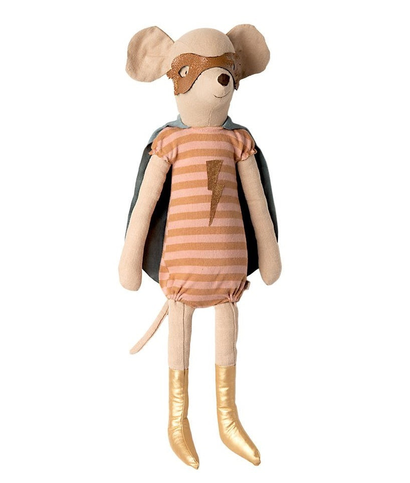 MAILEG MOUSE SUPERHERO MAXI GIRL
