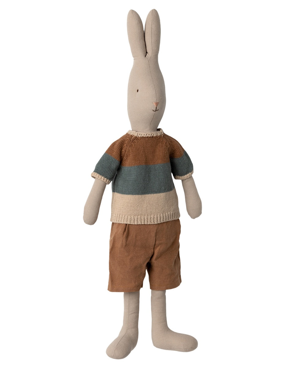 MAILEG RABBIT SIZE 4 CLASSIC KNIT SHIRT & SHORTS