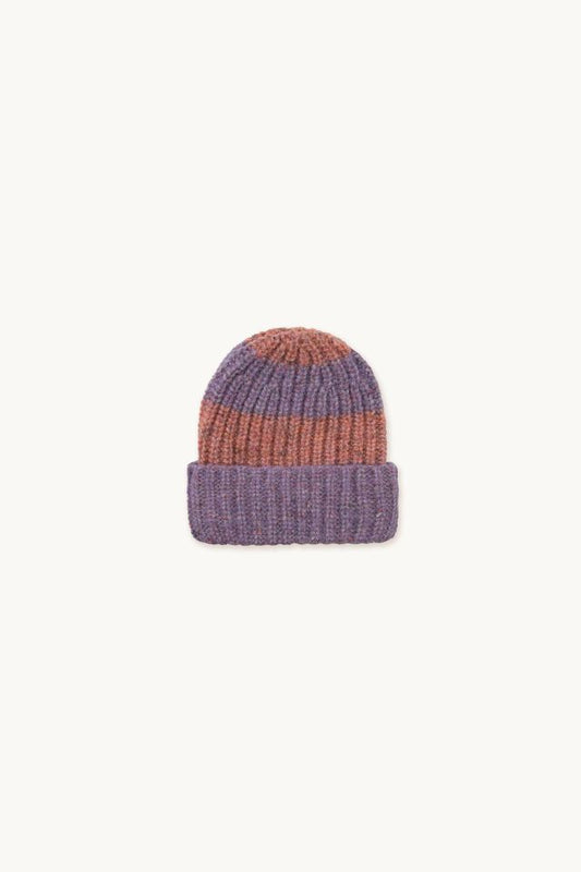 TINYCOTTONS BIG STRIPES BEANIE *violet/powder pink*