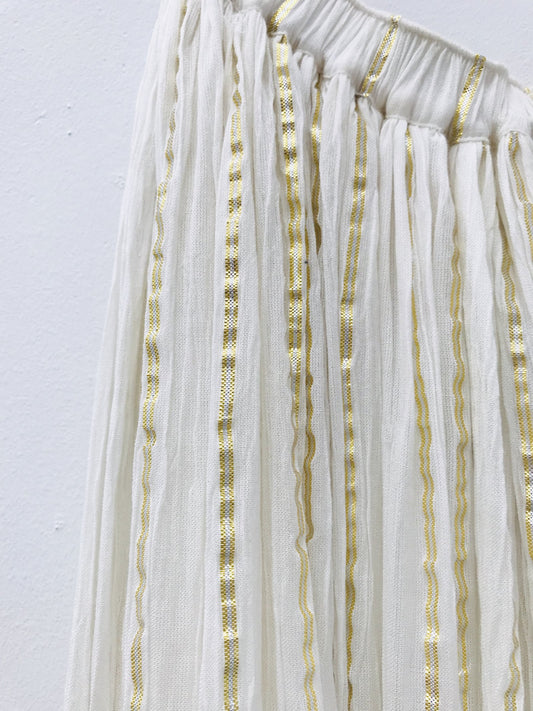 DOLLY by Le Petit Tom ® JEWELER'S CRYSTALS gold stripe maxi skirt