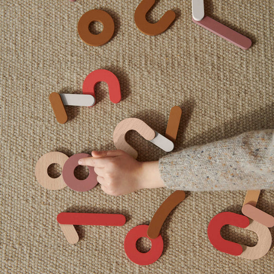 LIEWOOD JOTA MAGNETIC NUMBERS DUSTY RASPBERRY MULTI MIX