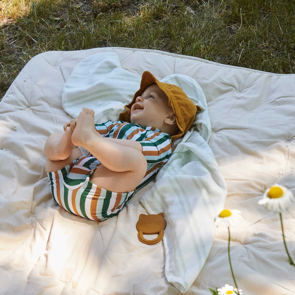 LIEWOOD MAX SWIM JUMPSUIT STRIPE: DUSTY MINT MULTI MIX