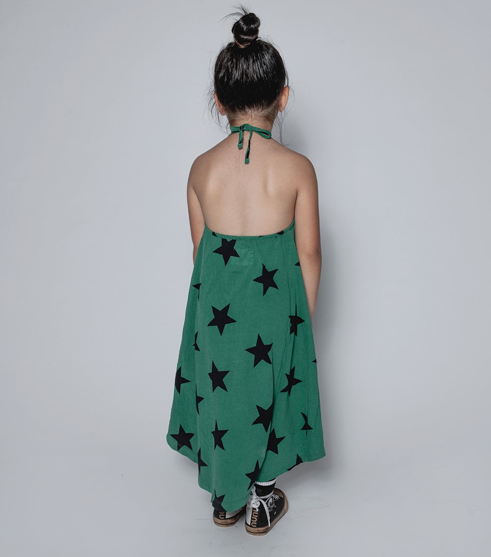 nununu star collar dress green