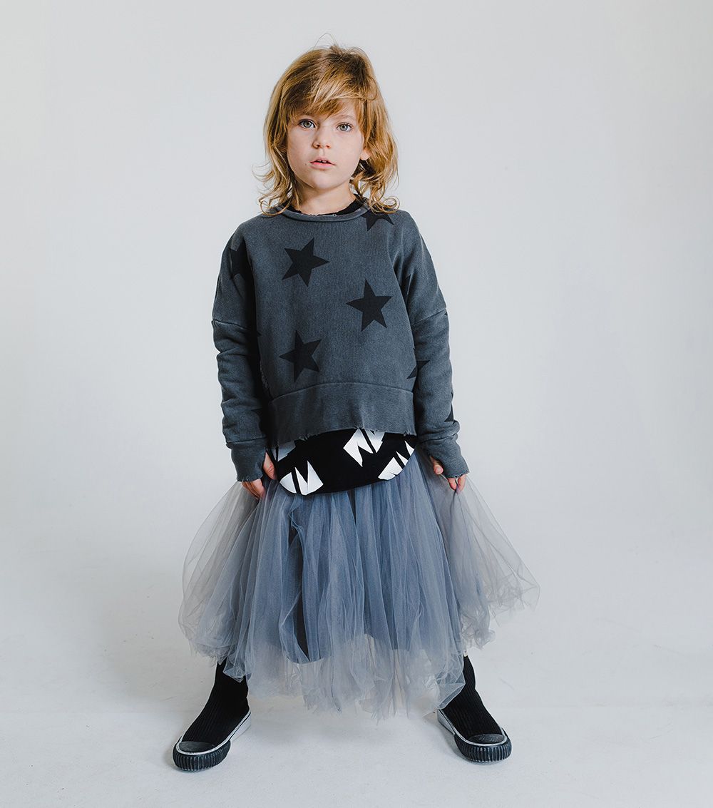 NUNUNU magic skirt ice grey