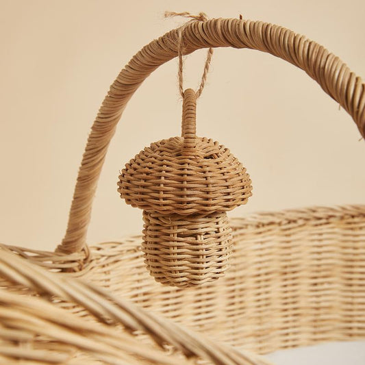 OLLI ELLA RATTAN MUSHROOM RATTLE