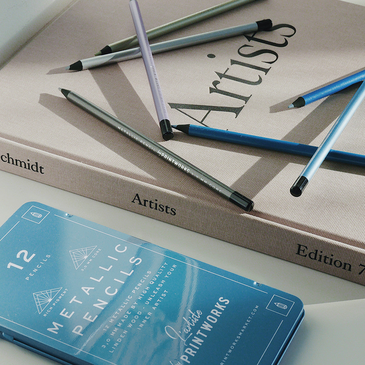 Printworks Colour Pencils (Set Of 12) - Metallic