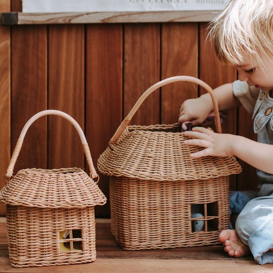 Olli Ella RATTAN HUTCH BIG BASKET