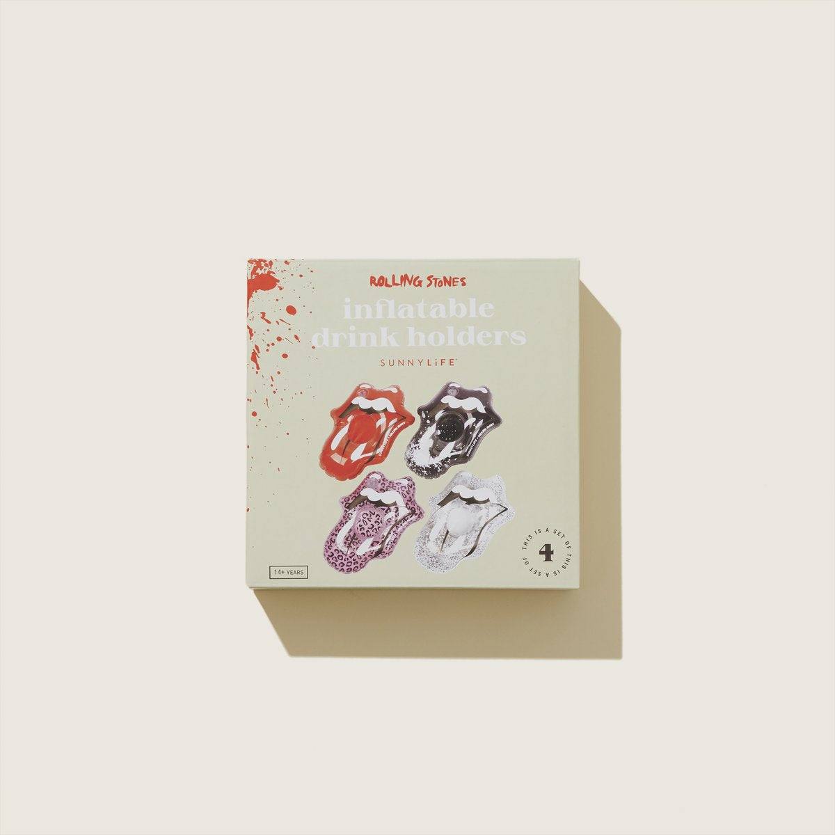 SUNNYLIFE Inflatable Drink Holders Rolling Stones