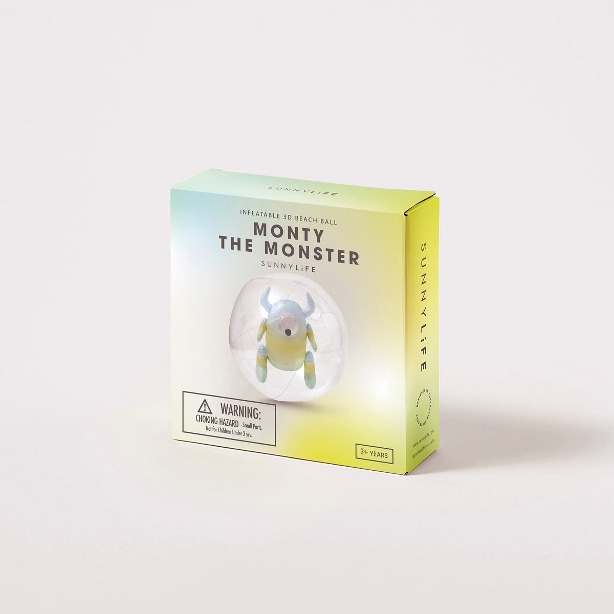 SUNNYLIFE 3D Inflatable Beach Ball Monty the Monster