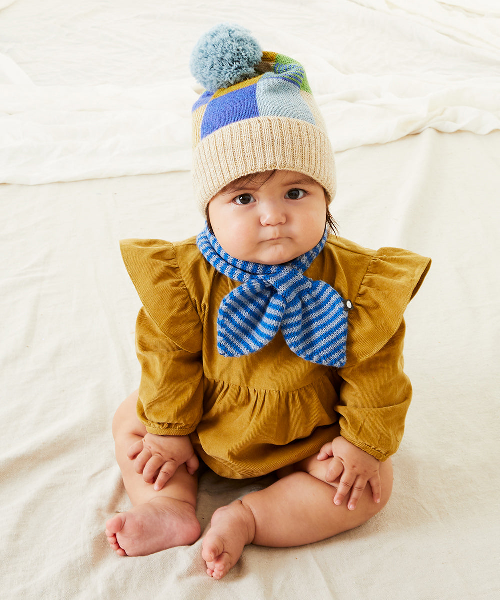 OEUF NYC patchwork beanie Bright Beige