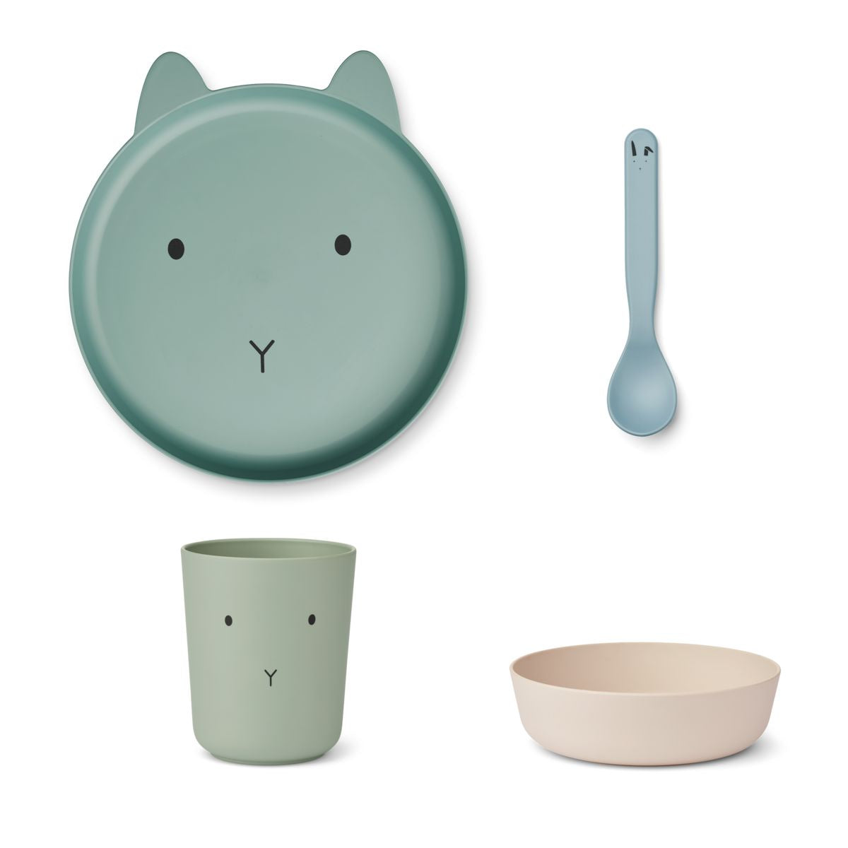 Liewood BRODY JUNIOR SET Rabbit / Dusty mint multi mix