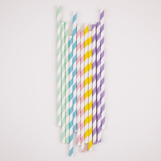 My Little Day paper straws - mix pastel